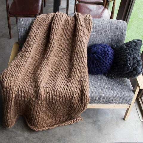 Chunky Knitted Blanket