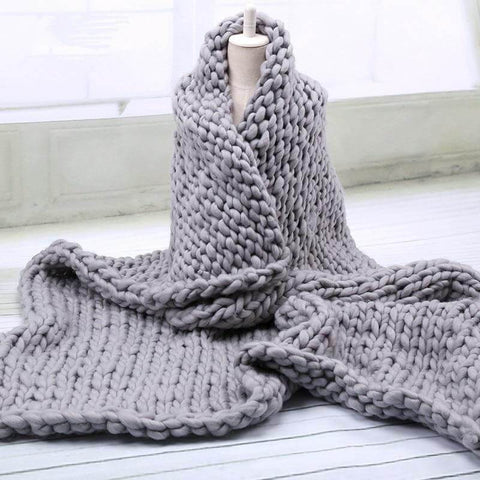 Chunky Knitted Blanket