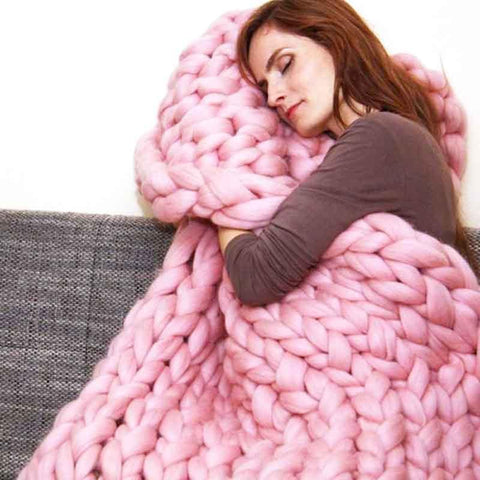 Chunky Knitted Blanket