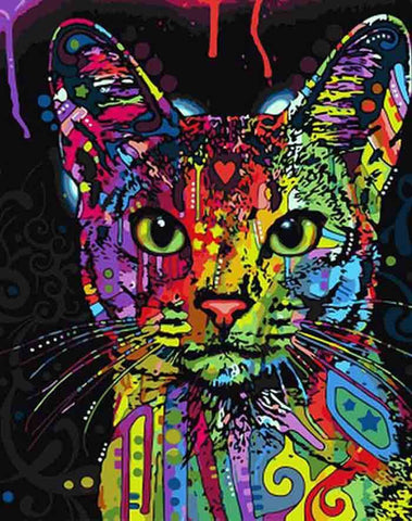 Picarts™ Colorful Mandala Cat Paint-By-Numbers Kit