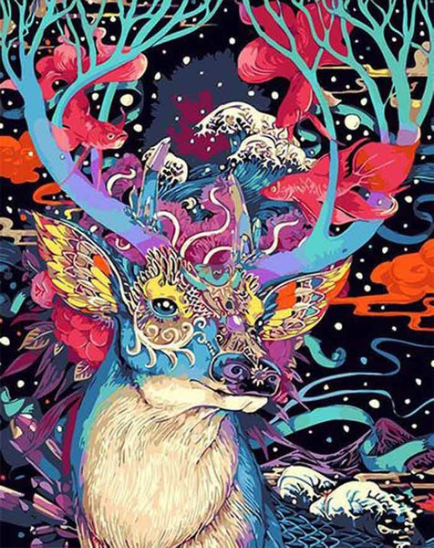 Picarts™ Colorful Mandala Deer Paint-By-Numbers Kit