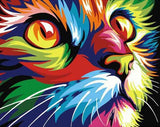 Rainbow Cat Paint-By-Numbers Kit