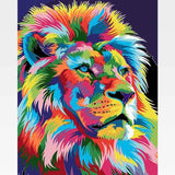 Rainbow Lion Paint-By-Numbers Kit