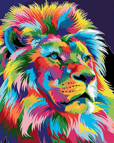 Picarts™ Rainbow Lion Paint-By-Numbers Kit