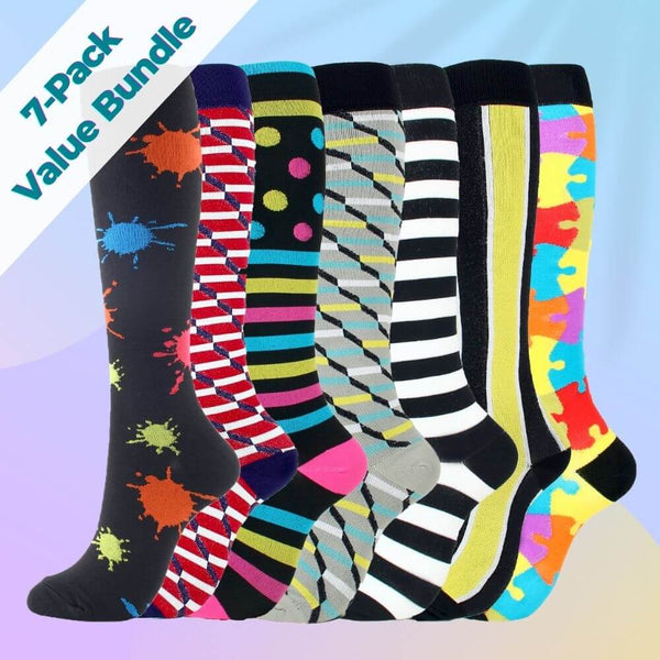 Comfort-Pro™ Creative Compression Socks (Enhanced With Gradual Compression)
