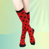 Comfort-Pro™ Creative Medical Compression Socks For Men & Women  (Enhanced Gradual Compression) Burgundy Polka | 1-Pack / Medium