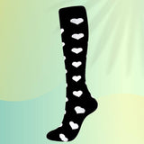 Comfort-Pro™ Creative Compression Socks For Men & Women  (Enhanced Gradual Compression) Classic Polka Hearts / Small / Medium