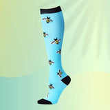 Comfort-Pro™ Creative Medical Compression Socks For Men & Women  (Enhanced Gradual Compression) Jolly Bees | 1-Pack / Medium