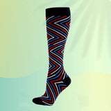 Comfort-Pro™ Creative Medical Compression Socks For Men & Women  (Enhanced Gradual Compression) Sharp Stripes | 1-Pack / Medium