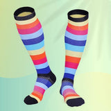 Comfort-Pro™ Creative Medical Compression Socks For Men & Women  (Enhanced Gradual Compression) Vivid Stripes | 1-Pack / Medium
