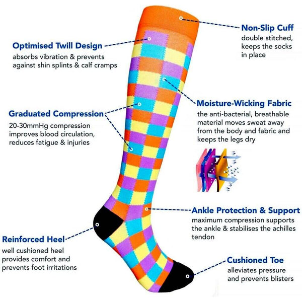 Comfort-Pro™ Creative Compression Socks (Enhanced With Gradual Compression)