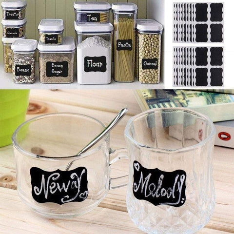 Reusable Chalkboard Sticker Labels (72 Pcs)