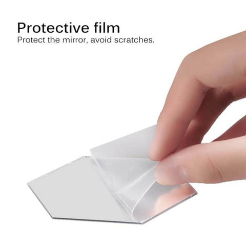 DIY Mirror Self-Adhesive Removable Wall Sticker Decals (12 Pieces)