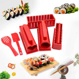 OishiSushi™ All-In-One DIY Sushi Making Kit (4 Roll Shapes) Red