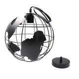 World Map Globe Pendant Light Black