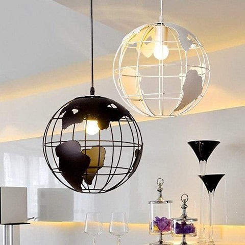 World Map Globe Pendant Light