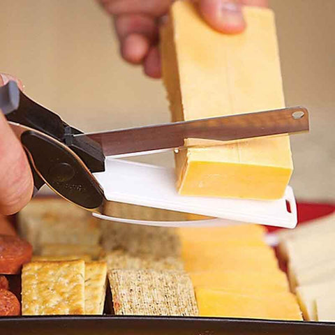 EasyCut™ 2-in-1 Knife and Built-in Cutting Board Food Chopper