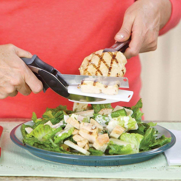 EasyCut™ 2-in-1 Knife and Built-in Cutting Board Food Chopper