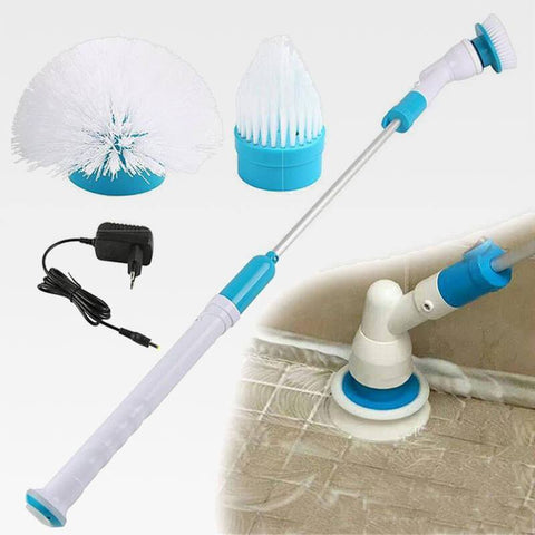 1 Set, Electric Rotary Scrubber Cleaning Brush, Long Handle Shower