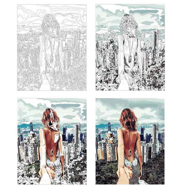 Picarts™ Follow Me To New York Paint-By-Numbers Kit