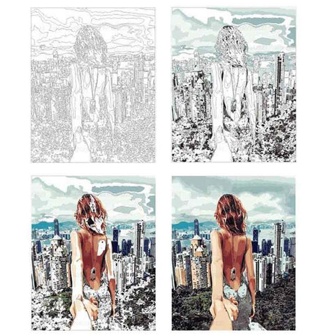 Picarts™ Follow Me To New York Paint-By-Numbers Kit