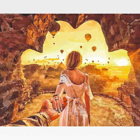 Follow Me To Top Of The World Paint-By-Numbers Kit