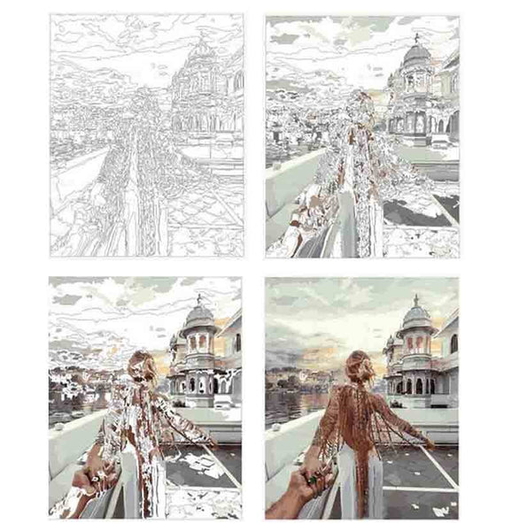 Picarts™ Follow Me To Venice Paint-By-Numbers Kit