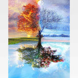 Four Seasons Tree Paint-By-Numbers Kit