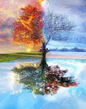 Four Seasons Tree Paint-By-Numbers Kit