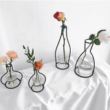 Minimalist Exposed Wire Vase Geometric Bud