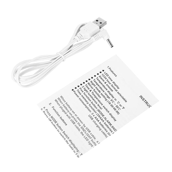 Lumina™ 3-In-1 LED Mirror Alarm Clock