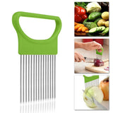 Clever Vegetable Holder and Slicer Blue