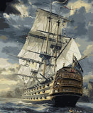 Majestic Storm Ship Paint-By-Numbers Kit