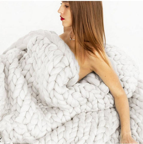 Chunky Knitted Blanket