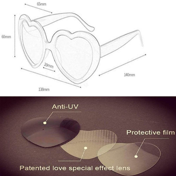 HaloHearts™ Magical Heart Diffraction Special Effect Glasses