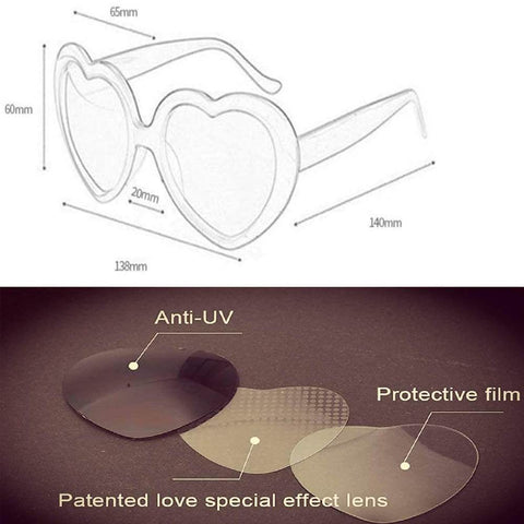HaloHearts™ Magical Heart Diffraction Special Effect Glasses