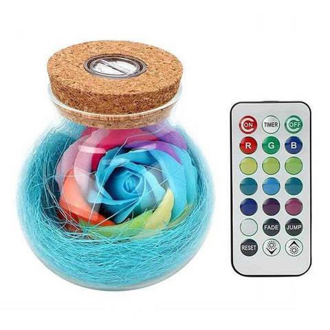 Illuminated Rose In a Bottle Light