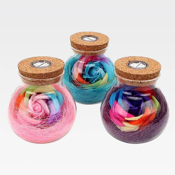 Illuminated Rose In a Bottle Light