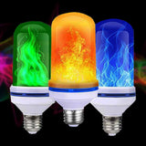 Flamex™ Flame Flickering Effect Light Bulb With 4 Modes - (Enhanced) Variety Pack (1 x Fire - 1 x Blue - 1 x Green)