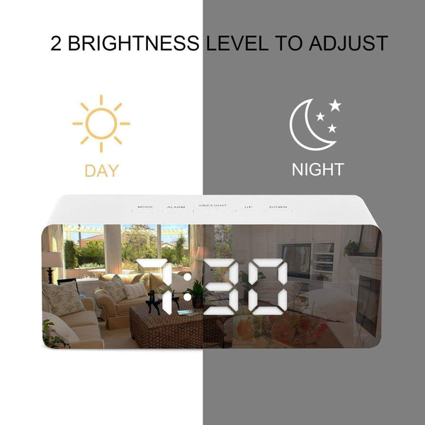 Lumina™ 3-In-1 LED Mirror Alarm Clock