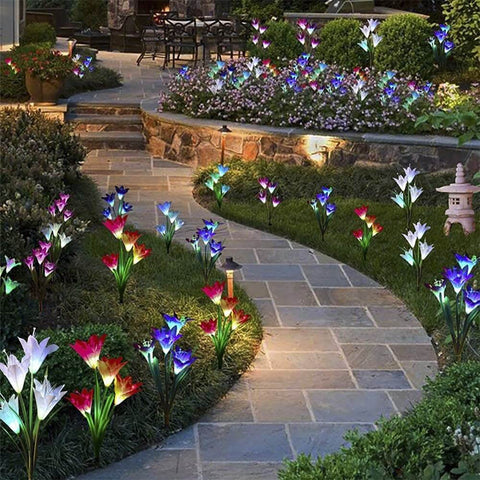 Multicolor solar led garden lights hotsell