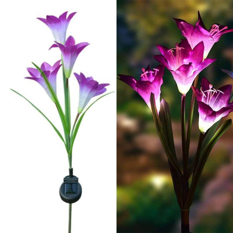 solar powered lily flower lights Lily Multicolor Solar Garden LED Lights – Simply Novelty