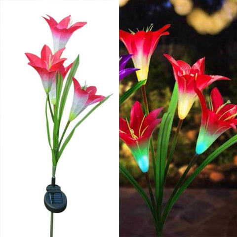 Lily Multicolor Solar Garden LED Lights – Simply Novelty