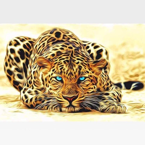 Magnificent Leopard Paint-By-Numbers Kit