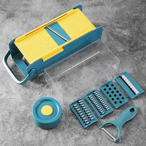 VeggiMagic™ All-In-One Cutter Chopper Slicer & Grater With Enhanced Safe Hand Guard (With Free Peeler Gift)
