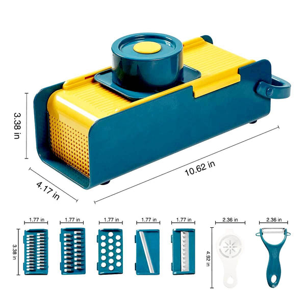 VeggiMagic™ All-In-One Cutter Chopper Slicer & Grater With Enhanced Safe Hand Guard (With Free Peeler Gift)