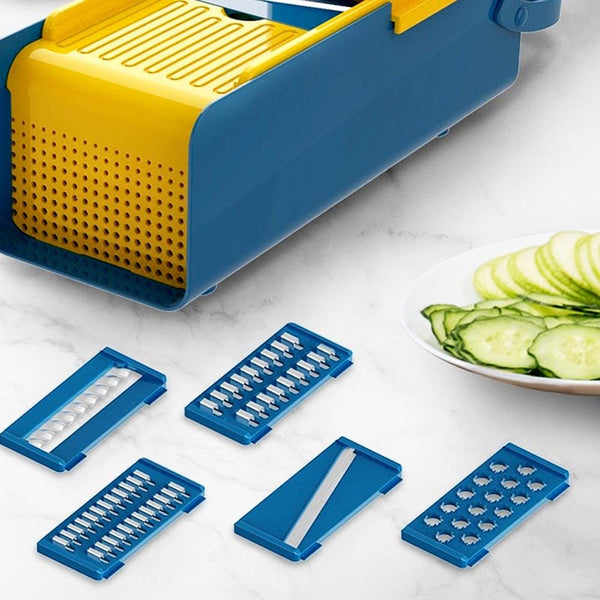 VeggiMagic™ All-In-One Cutter Chopper Slicer & Grater With Enhanced Safe Hand Guard (With Free Peeler Gift)
