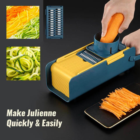 VeggiMagic™ All-In-One Cutter Chopper Slicer & Grater With Enhanced Safe Hand Guard (With Free Peeler Gift)