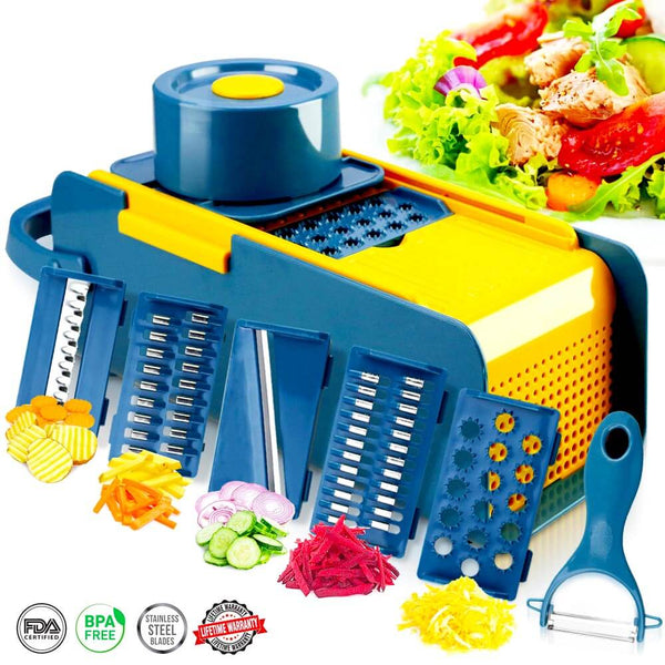 VeggiMagic™ All-In-One Cutter Chopper Slicer & Grater With Enhanced Safe Hand Guard (With Free Peeler Gift)