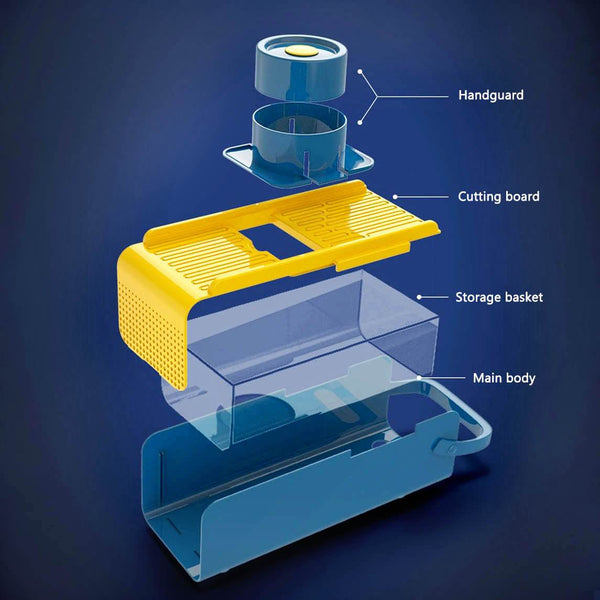 VeggiMagic™ All-In-One Cutter Chopper Slicer & Grater With Enhanced Safe Hand Guard (With Free Peeler Gift)